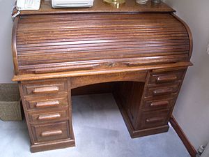 Typical rolltop desk